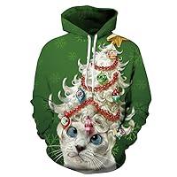 Algopix Similar Product 2 - Cfanny 3D Printed Ugly Christmas Hoodie