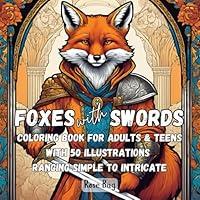 Algopix Similar Product 13 - Foxes with Swords Coloring Book for