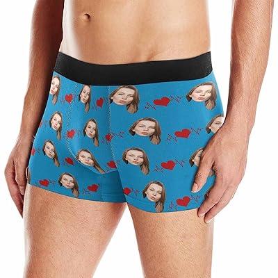 Custom Face Boxer Briefs for Father's Day, Personalized Hearts Underwear  With Photo, Boxers With Picture Best Gift for Dad/boyfriend/husband 