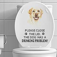 Algopix Similar Product 7 - Funny Labrador Retriever Dog Toilet Lid