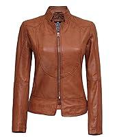 Algopix Similar Product 2 - Decrum Brown Womens Leather Jackets 