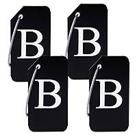 Algopix Similar Product 9 - 4 Pcs Initial Aluminum Luggage Tags