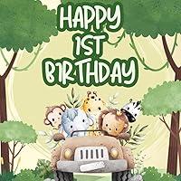 Algopix Similar Product 16 - Happy 1st Birthday Jungle Safari Zoo