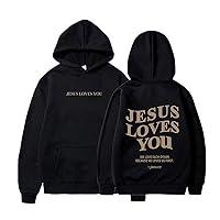 Algopix Similar Product 16 - Jesus Loves You Christian Hoodies for