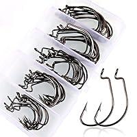 Algopix Similar Product 6 - Sougayilang Fishing Hooks High Carbon