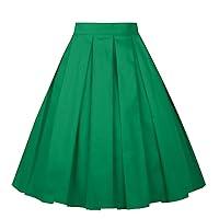 Algopix Similar Product 8 - Girstunm Womens Pleated Vintage Skirt