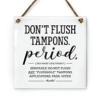 Algopix Similar Product 3 - 6x6 Inch Funny Chic Bathroom Sign 
