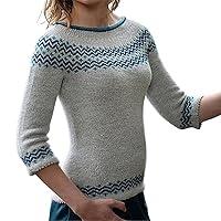 Algopix Similar Product 2 - Womens Knitted Fair Isle Print Retro