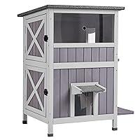 Algopix Similar Product 4 - Aivituvin 2Story Outdoor Cat House