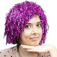 Algopix Similar Product 6 - 6Pack Glam Tinsel Party Wigs Halloween