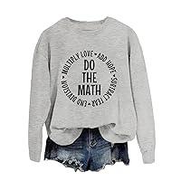 Algopix Similar Product 2 - ZLXBLYYMZ Math Teacher Sweatshirt Women