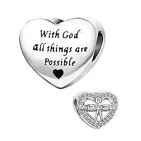 Algopix Similar Product 19 - KoJoSoLan Heart Cross Bead Charms with