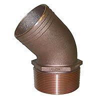 Algopix Similar Product 15 - GROCO 34 NPT Bronze 45 Degree Pipe to
