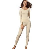 Algopix Similar Product 13 - Liang Rou Womens Scoop Neck Long Johns