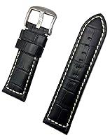 Algopix Similar Product 10 - 26mm Black Leather Watch Band