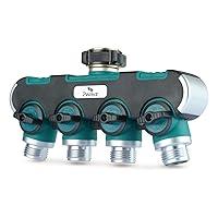 Algopix Similar Product 6 - 4 Way Garden Hose Splitter Heavy Duty