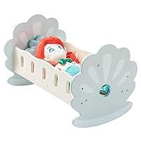 Algopix Similar Product 4 - ROBUD Wooden Baby Doll Crib Baby Doll