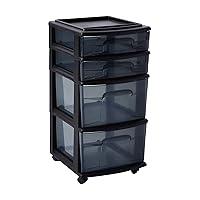 Algopix Similar Product 9 - HOMZ 4Drawer Plastic Storage Cart