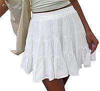 Algopix Similar Product 6 - Tsher Womens High Elastic Waist Ruffle