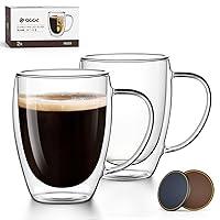 Algopix Similar Product 16 - AOOE Double Wall Glass Goffee Mugs