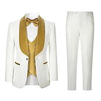 Algopix Similar Product 8 - pbyoulna Mens Paisley Jacquard Tuxedo