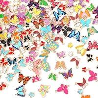 Algopix Similar Product 15 - MARFOREVER 120 Pcs Butterfly Charms for