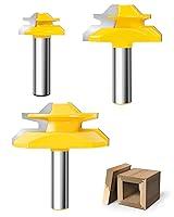 Algopix Similar Product 12 - Router Bits Allmake 3pcs Lock Miter