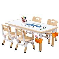 Algopix Similar Product 11 - JIAOQIU Toddler Table and Chair Set