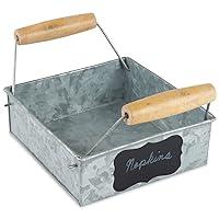 Algopix Similar Product 12 - Benjara Galvanized Metal Napkin Holder