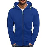 Algopix Similar Product 13 - SUNYUAN Mens Drawstring Zip Fleece