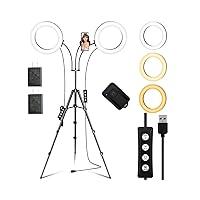Algopix Similar Product 11 - Dual 8 Ring Light with Stand Equals