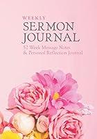 Algopix Similar Product 11 - Weekly Sermon Journal 52 Week Message