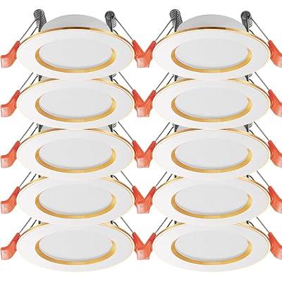 Best Deal for FAZRPIP 10 Pcs Ultra Thin Round Recessed Downlight in