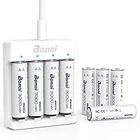 Algopix Similar Product 17 - BONAI Rechargeable Lithium AA Batteries