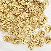 Algopix Similar Product 5 - Gold Satin Roses 34 inch L 50pcs