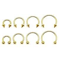 Algopix Similar Product 8 - BLISI 8PCS Titanium Gold Septum Rings