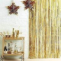 Algopix Similar Product 6 - A Decor Concept Gold Tinsel Backdrop