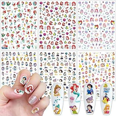 6 Sheets Cute Nail Art Stickers Nail Decals 3D Self-Adhesive Cute Nail  Stickers Design Cartoon Nail Decals Kawaii Anime Nail Stickers Cute Nail  Art