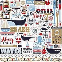 Algopix Similar Product 10 - Echo Park Paper Deep Blue Sea Cardstock
