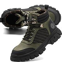 Algopix Similar Product 11 - CORANSBER Steel Toe Boots for Men Women