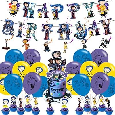 Best Deal for YACANNA Coraline Birthday Party Supplies, Coraline