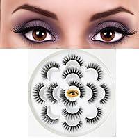 Algopix Similar Product 13 - 7 Pair 25mm 3D Mink Lashes Faux