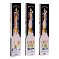 Algopix Similar Product 9 - Color Drip Candles 3Pack 6 candles