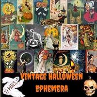 Algopix Similar Product 16 - Vintage Halloween Ephemera Collage