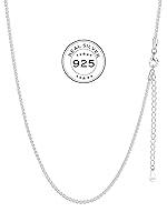 Algopix Similar Product 4 - ChicSilver Box Chain Necklace for Women