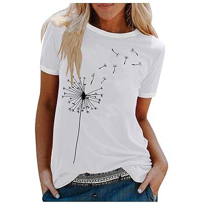 Best Deal for Short Sleeve Shirts Women Crewneck Casual, Lilicloth