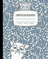 Algopix Similar Product 2 - Marble Composition Notebook Funny Cat