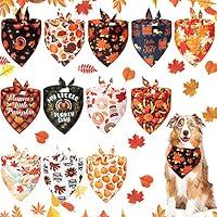 Algopix Similar Product 8 - 12 Pieces Thanksgiving Pet Bandana Fall