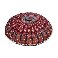 Algopix Similar Product 15 - Anokhiart Navy Blue Round Mandala Floor