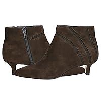 Algopix Similar Product 8 - MOOMMO Women Brown Low Kitten Heel